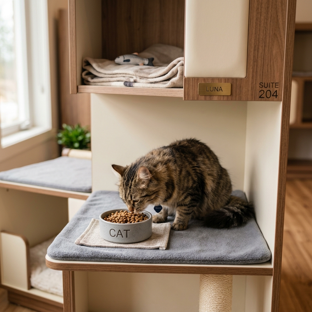 Cat Boarding With Food