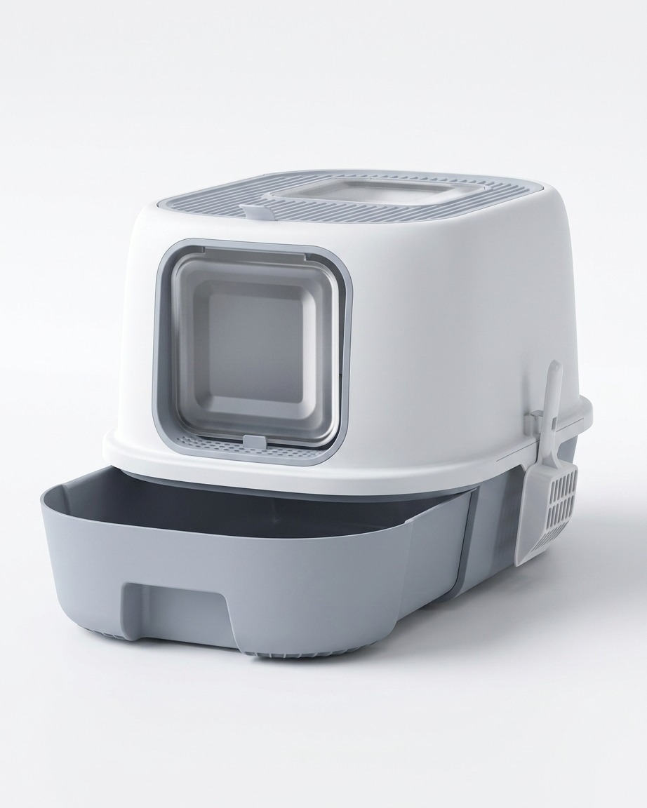 Enclosed Cat Litter Box